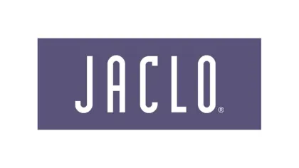 JACLO logo with white uppercase letters on a purple rectangular background