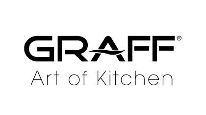 GRAFF logo with tagline Art of Kitchen in black text on white background