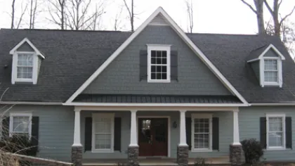 a house with a large front yard