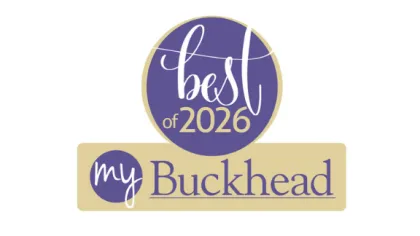Best of 2026 my Buckhead logo with purple and gold colors in circular design