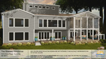 a house with a lawn and a fence