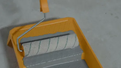 a yellow and blue shopping cart