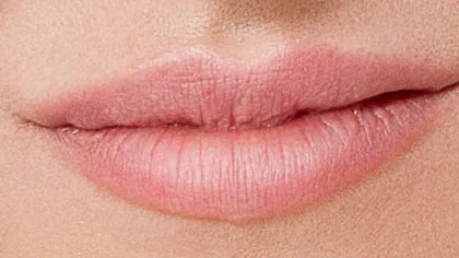 close up of a person's lips