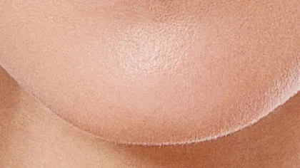 close-up of a person's lips