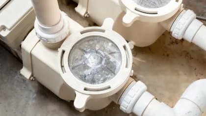 a group of white toilets