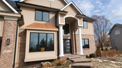 a house with a porch