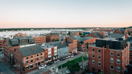 a city with many buildings