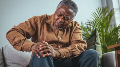 a man sitting on a couch