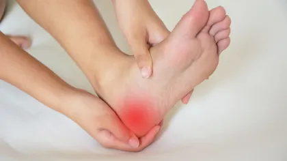 a close-up of feet