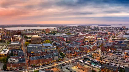 a city with many buildings and streets