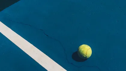 a tennis ball