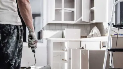 a man working on a project