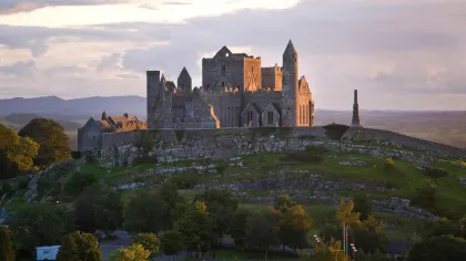 a castle on a hill