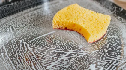 a slice of cheese on a table