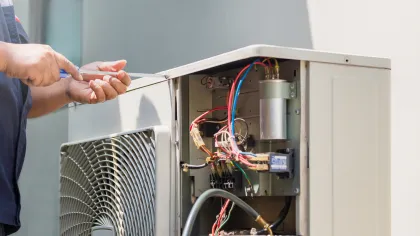 a person holding a device