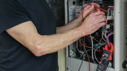 a man working on a computer