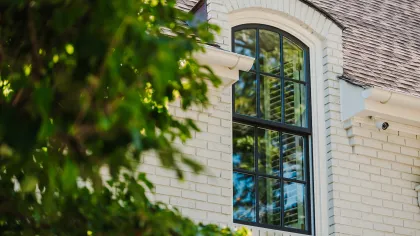 a window in a building