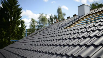 solar panels on a roof