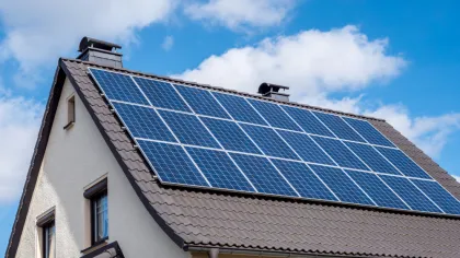 solar panels on a roof
