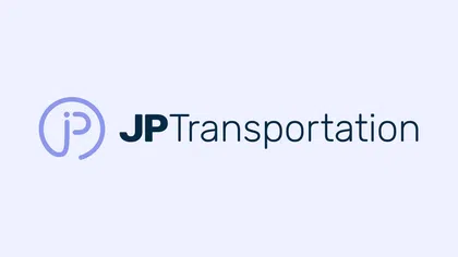 JP Transportation logo featuring stylized JP initials inside a circle with bold and regular text