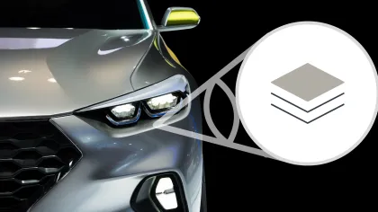 a close up of a car