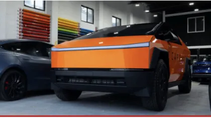 a car parked in a garage
