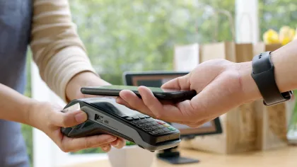 a person holding a phone