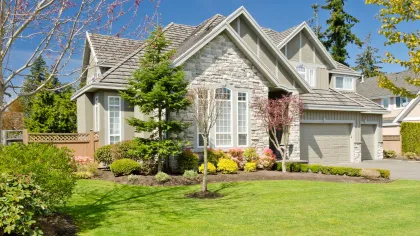 a house with a large yard