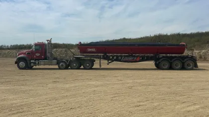 a tractor pulling a trailer