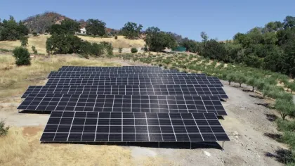 a solar panel on a roof