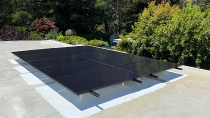 a solar panel on a roof