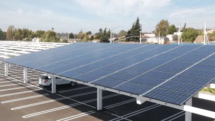 solar panels on a roof