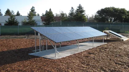 a solar panel on a roof