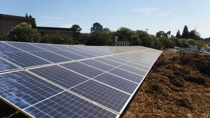 solar panels on a roof