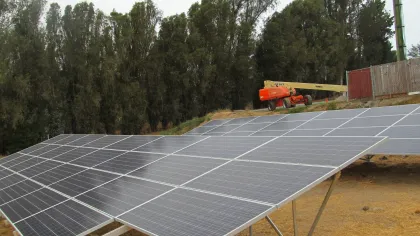 a solar panel on a roof