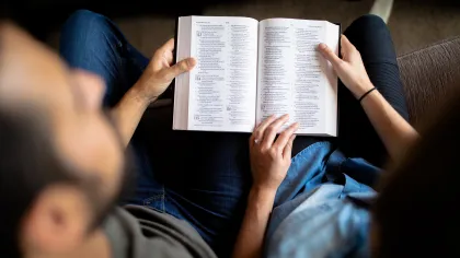 a person reading a book