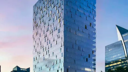 a tall building with many windows
