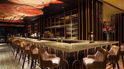 Hotel quartz bar countertop