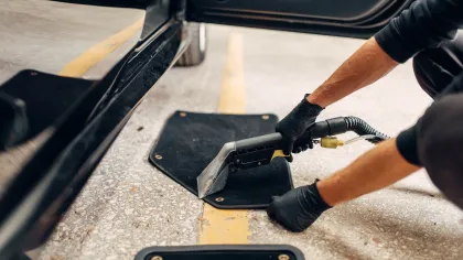 a person holding a tool