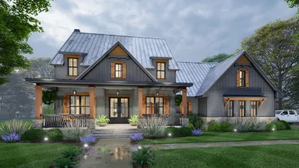 a house with a large front yard