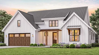 a house with a large front yard