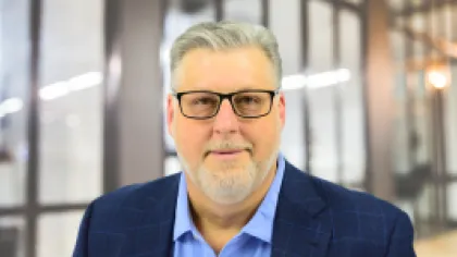 a man wearing glasses