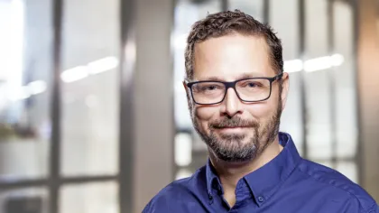 a man wearing glasses