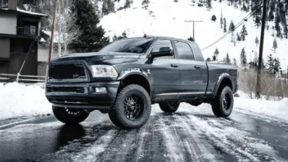 a black car on a road