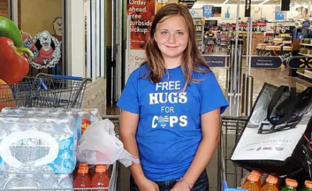 Image for Emanuel County child provides refreshments for first responders