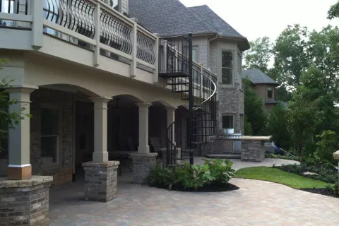 back of a large house