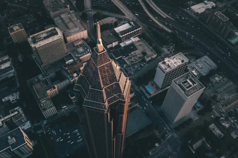 a high angle view of atlanta