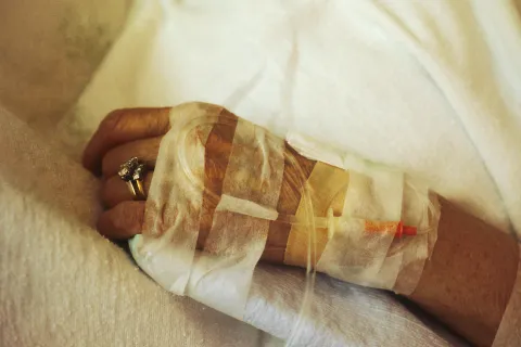 elderly woman with sepsis needing senior care