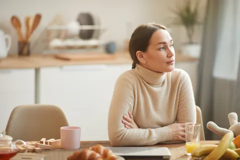 a person sitting at a table