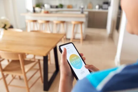 a person holding a phone